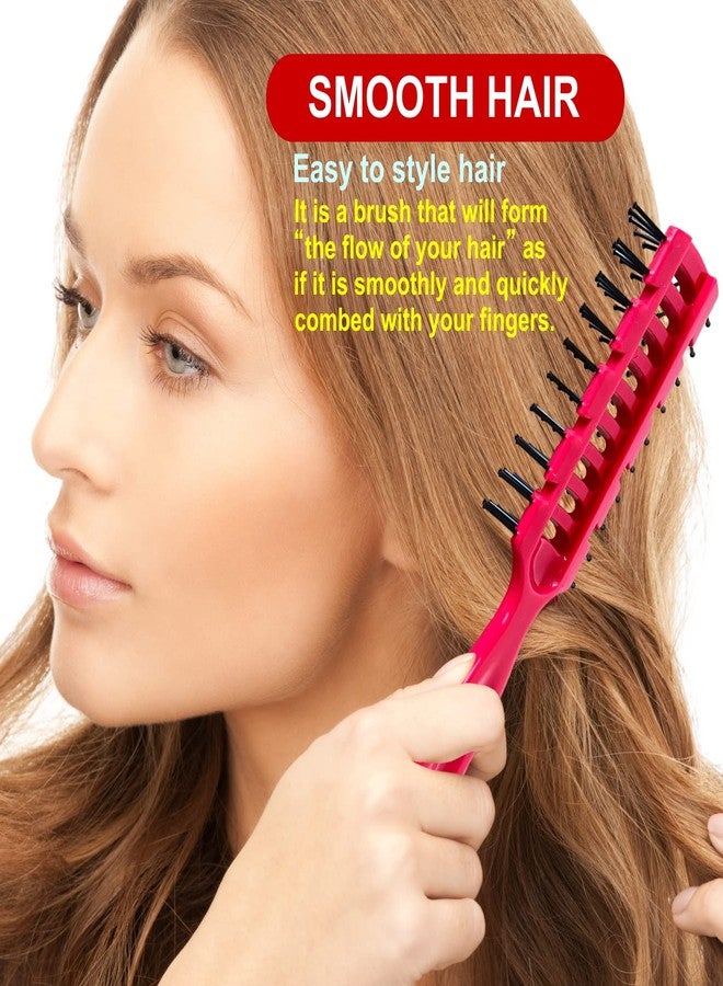 VESS Styling Ceramic Hair Brush 9-row Round Type, for Bow and Styling Made in Japan (No.80 Red) - Image 4