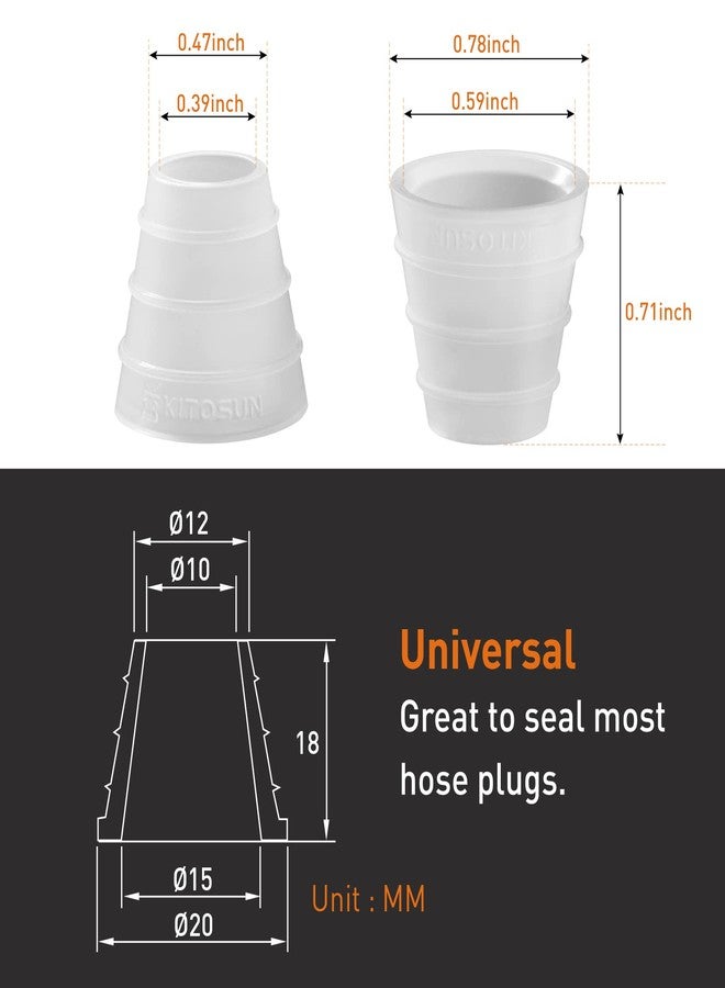 Kitosun Hookah Hose Grommets Silicone Gasket Ensure air-Tight Seal(Natural) - Image 2