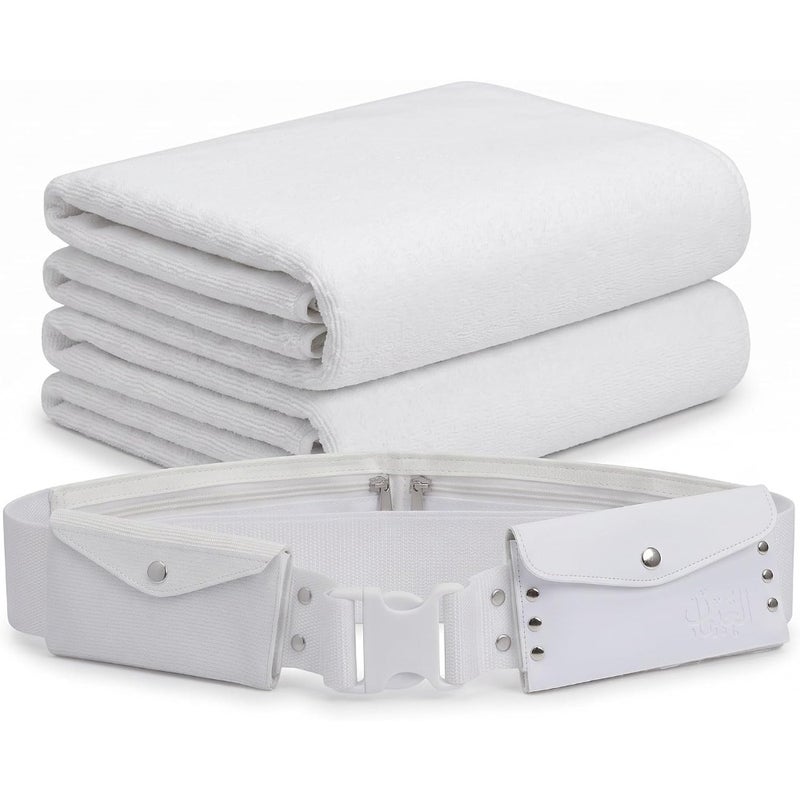 Umrah Ihram For Ages 7-13 100 Cotton 550g 75x150cm With L Belt - Image 5