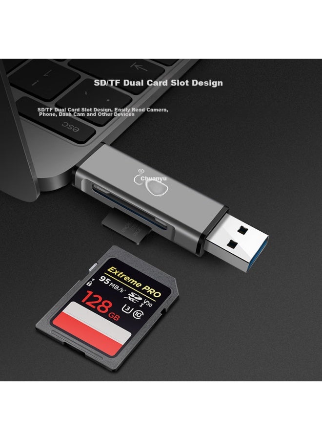 Chuanyu Usb 3.0 High-speed Sd/tf Card Reader, Type-c Dslr Camera Storage Card, Dash Cam, Computer, Apple 15 Phone Memory Card Storage Box, Multifunctional All-in - Image 2