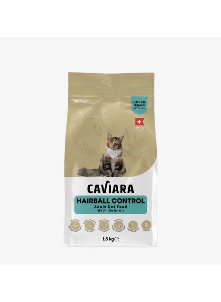 Caviara adult cat food for hairball with salmon 1.5kg