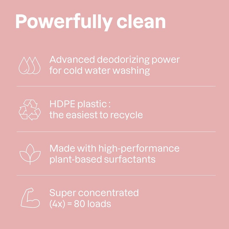 ATTITUDE Baby Laundry Detergent Liquid, EWG Verified, Safe for Infant and Newborn Clothes, Vegan and Naturally Derived Washing Soap, HE Compatible, Unscented, 80 Loads, 2 Liters - Image 4
