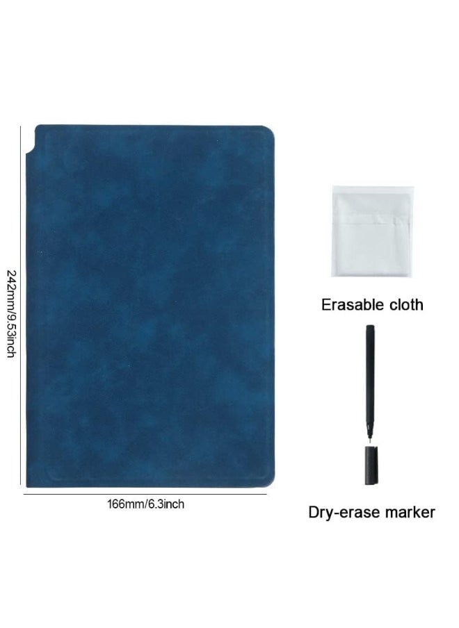 Mordely Reusable Whiteboard Notebook Leather Memo Free Whiteboard Pen Erasing Cloth Weekly Planner Portable Stylish Office Notebooks  - Image 5