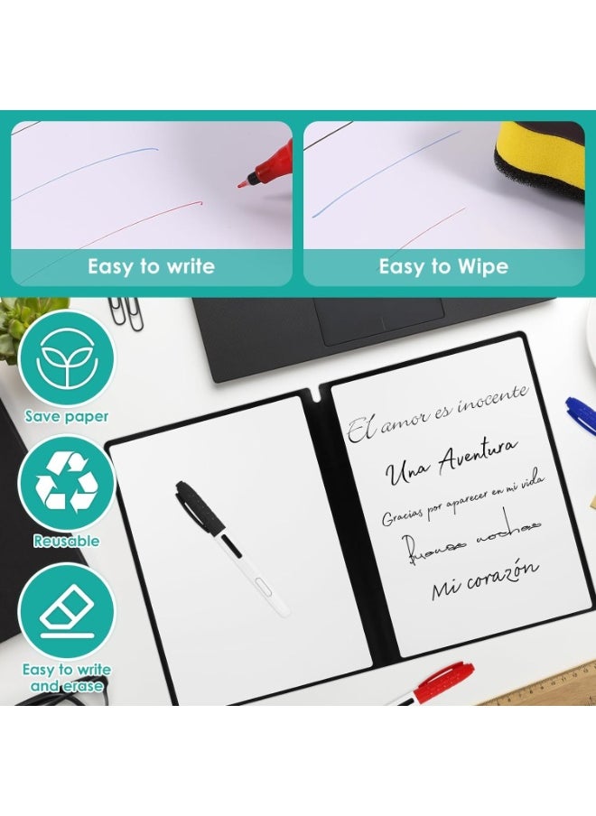 Mordely Reusable Whiteboard Notebook Leather Memo Free Whiteboard Pen Erasing Cloth Weekly Planner Portable Stylish Office Notebooks  - Image 3