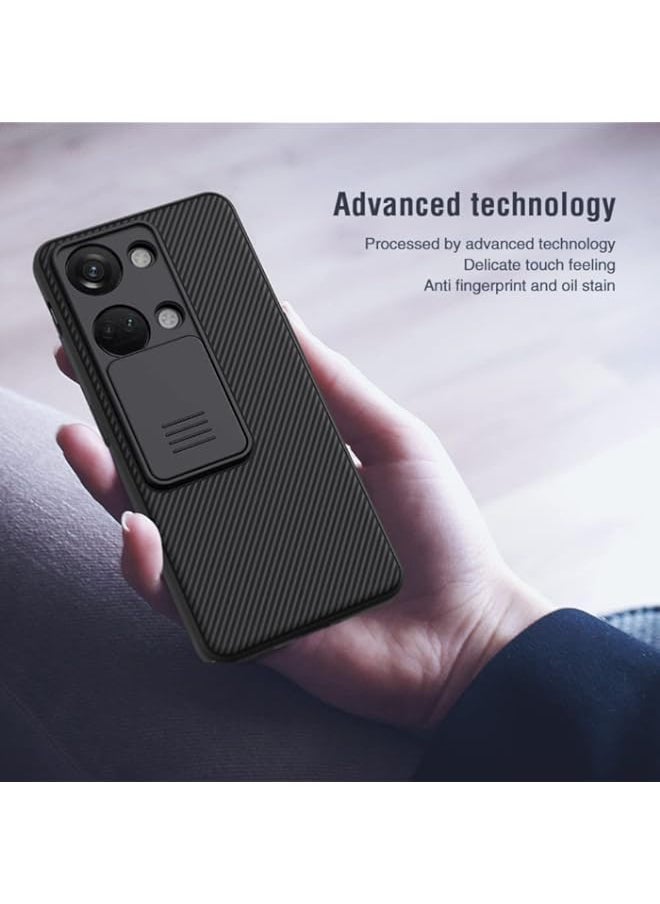 BGM - Fegishilly Compatible with Oneplus Nord 3 5G Case with Camera Cover [Built-in Slide Camera Lens Protection] CamShield Slim Fit Thin Shockproof Cover for Oneplus Nord 3 5G (Blue) - Image 1