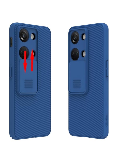 Fegishilly Compatible with Oneplus Nord 3 5G Case with Camera Cover [Built-in Slide Camera Lens Protection] CamShield Slim Fit Thin Shockproof Cover for Oneplus Nord 3 5G (Blue)