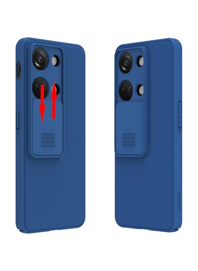 BGM - Fegishilly Compatible with Oneplus Nord 3 5G Case with Camera Cover [Built-in Slide Camera Lens Protection] CamShield Slim Fit Thin Shockproof Cover for Oneplus Nord 3 5G (Blue) - Image 1