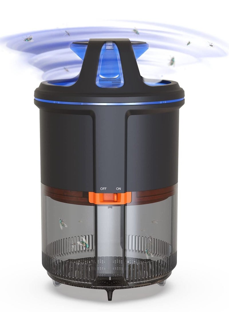 واي آند دي Insect Trap, Electric Mosquito Catcher Killer for Gnat Moth Fruit Flies Bug with UV Light Fan Indoor Fly Trap(Black) - Image 1
