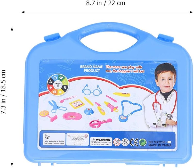 Blue Doctor Pretend Play Set With Stethoscope And Scissors In Carrying Case - Image 4