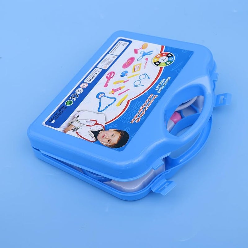 Blue Doctor Pretend Play Set With Stethoscope And Scissors In Carrying Case - Image 3