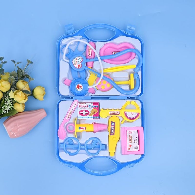Blue Doctor Pretend Play Set With Stethoscope And Scissors In Carrying Case - Image 5