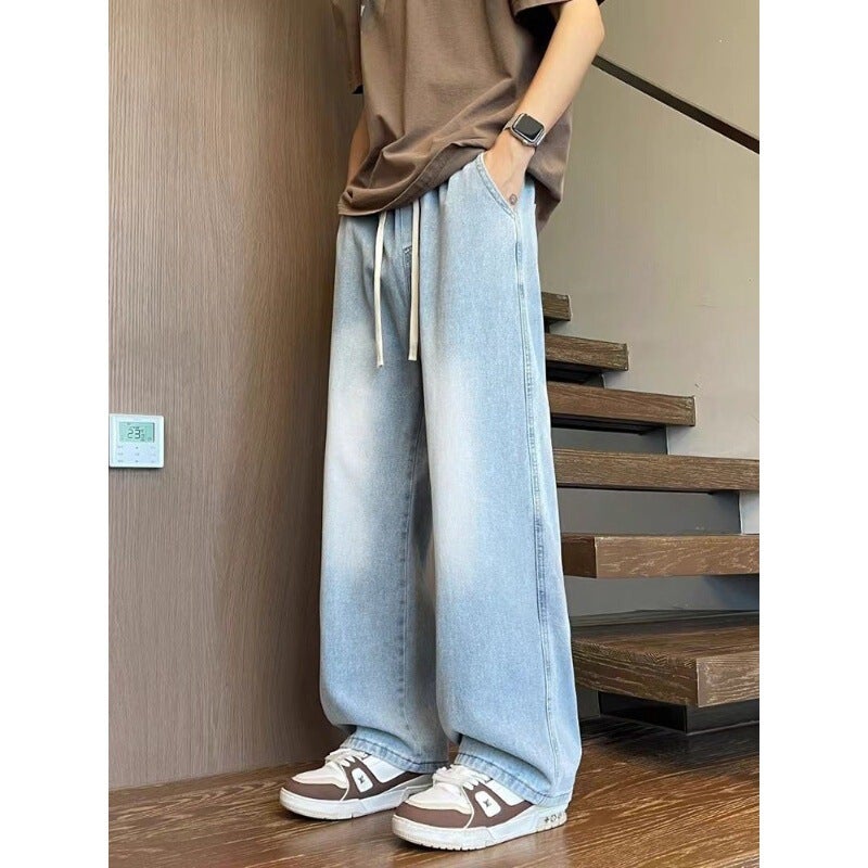 Unisex Classic Denim Jeans Loose Fit Daily Outdoor Wear - Image 2
