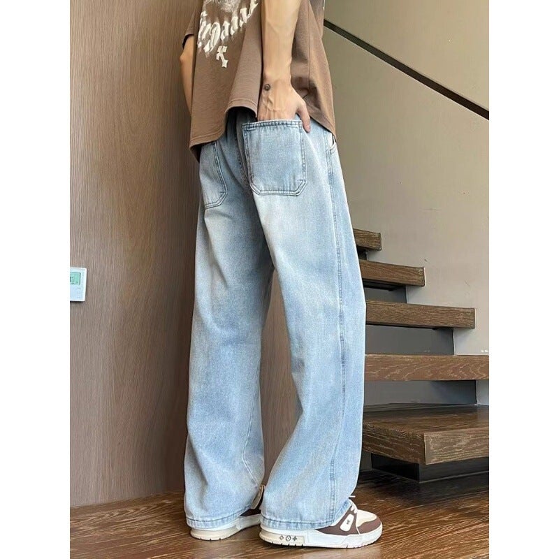 Unisex Classic Denim Jeans Loose Fit Daily Outdoor Wear - Image 4