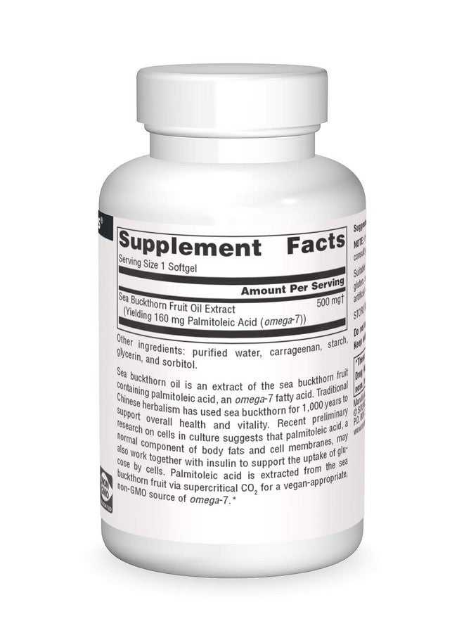 Source Naturals زيت فاكهة البحر النبق أوميغا 7 غير معدل وراثيًا نباتي المصدر 30 كبسولة لينة - Image 4