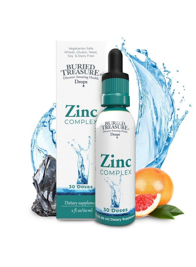 Buried Treasure Zinc Complex Drops - 30 Servings, 2 fl oz, Efficient and Bioavailable Ionic Zinc Supplement - Image 1