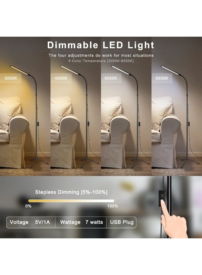 Ebest Led Floor Lamp for eyelash extensions Standing light Floor Lamps for Office Standing Lamp Brightness eyelash lamp tattoo Light Eye Caring Reading lamp for Bedroom makeup light lash light extension - Image 3