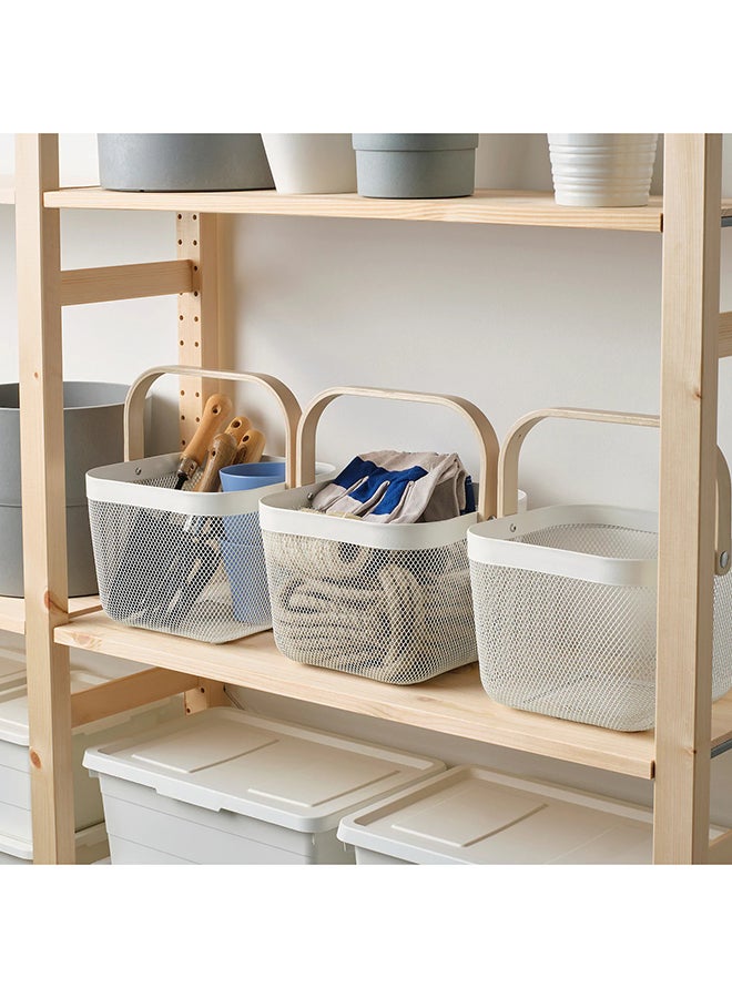 Basket White 25x18x26cm - Image 5