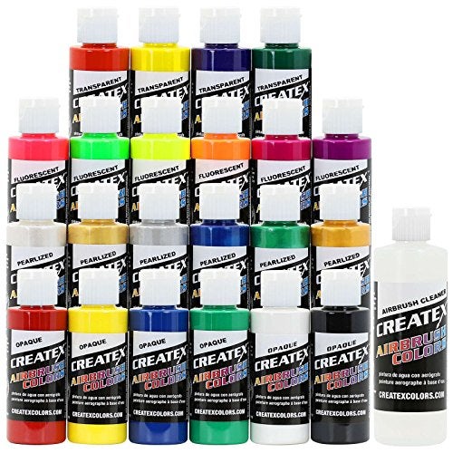 CREATE X Createx Colors Airbrush Paint - 22 Colors and Cleaner - 2 oz - Image 1