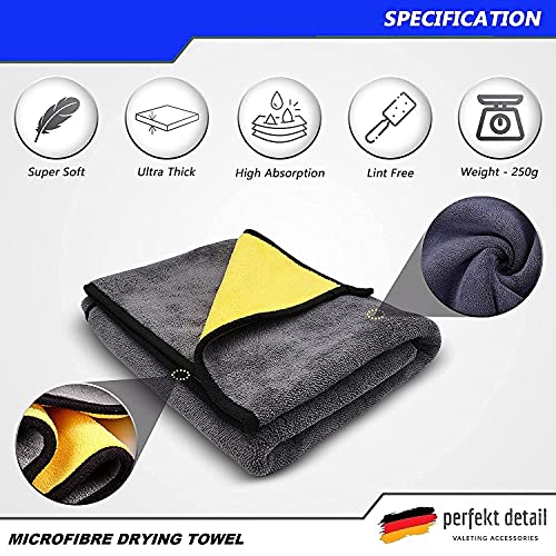 Four Season Ultra-Thick Double Sided 600 GSM Microfiber Car Cleaning Cloth for Detailing & Polishing for Car,Home & Kitchen,Mobile,Laptop,Office-Lint Free Dual Layer Super Absorbent Towel (2) - Image 3
