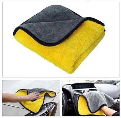 Four Season Ultra-Thick Double Sided 600 GSM Microfiber Car Cleaning Cloth for Detailing & Polishing for Car,Home & Kitchen,Mobile,Laptop,Office-Lint Free Dual Layer Super Absorbent Towel (2) - Image 4