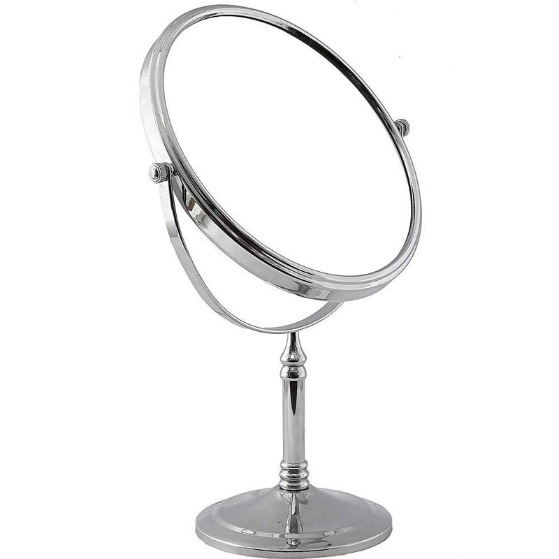 MEETDIP 360 Degree Rotating Double Sided Magnification Mirror with Stand for Makeup Shaving at Washroom Bathrrom Tabletop Vanity Mirror for Women Men 1psPlasticSilver - Image 2