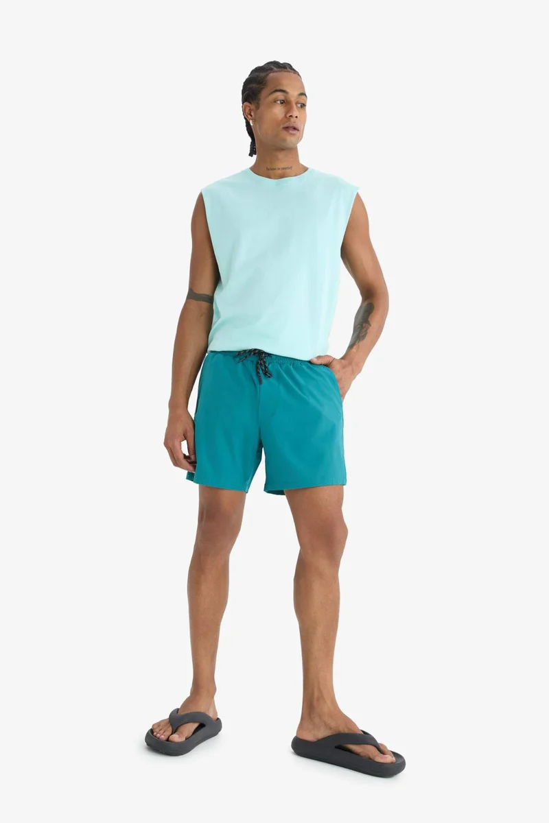 ديفاكتو DeFactoFit Printed Flexible Texture Sports Swim Shorts