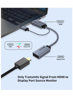 Excefore HDMI To Displayport Adapter 4k@60Hz, Male To Female Converter Cable HDMI To DP 1.2 With Usb Power For Monitor, Computer, PS4, High Speed, HDCP2.2 Compatible, 0.65FT, 0.2M, Not Bidirectional  - Image 3