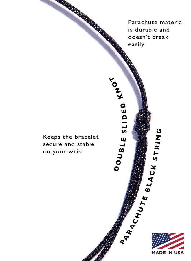 NAZ COLLECTION - Dainty Enamel Evil Eye Bracelet - Friendship Bracelet - String Evil Eye Jewelry Mexican Bracelet Mal De Ojo Turco - Protection Bracelet - Luck Amulet for Women, Men, Family & Friends (Black String) - Image 3