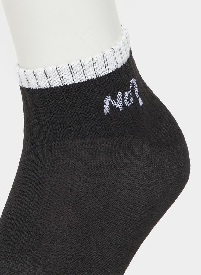 ستايلي مجموعة من 5 جوارب بتفاصيل مضلعة - Image 3