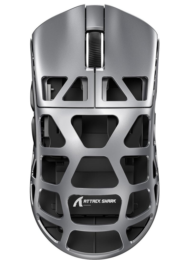 Attack Shark R3 46g Superlight Magnesium Alloy Wireless Gaming Mouse, BT/2.4Ghz/Wired Computer Mouse, 8000Hz Wireless Polling Rate, PAW3395 26K DPI Optical Sensor Programmable Mice for Win/Mac - Image 1