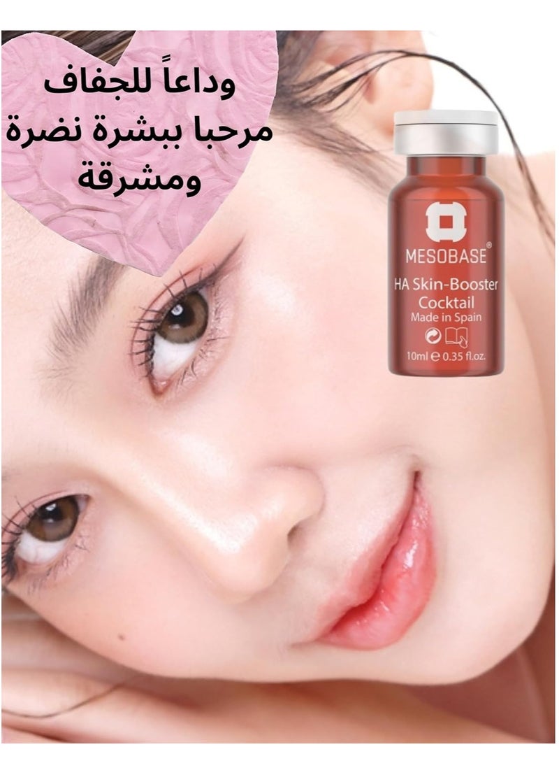 MESOBASE Cocktail Skin Booster Hydrates Firms Skin Enhances Elasticity  Firmness by Producing Collagen in Skin & Scalp with Antioxidants Vitamin B5 B12 C Organic Silicone Mesobase Spanish (10) ml - Image 3