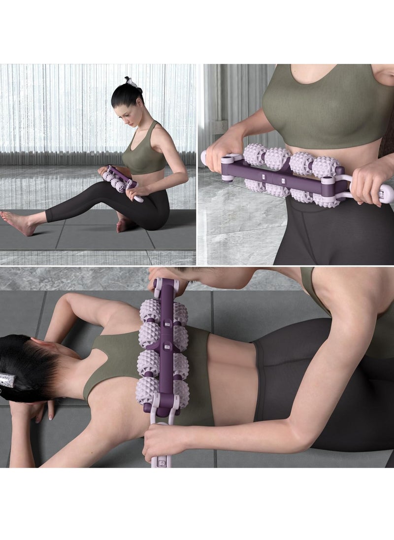 SYOSI Muscle Roller Stick, Body Massage Stick - Release Myofascial Trigger Points Reduce Muscle Soreness Tightness Leg Cramps & Back Pain Purple  - Image 4