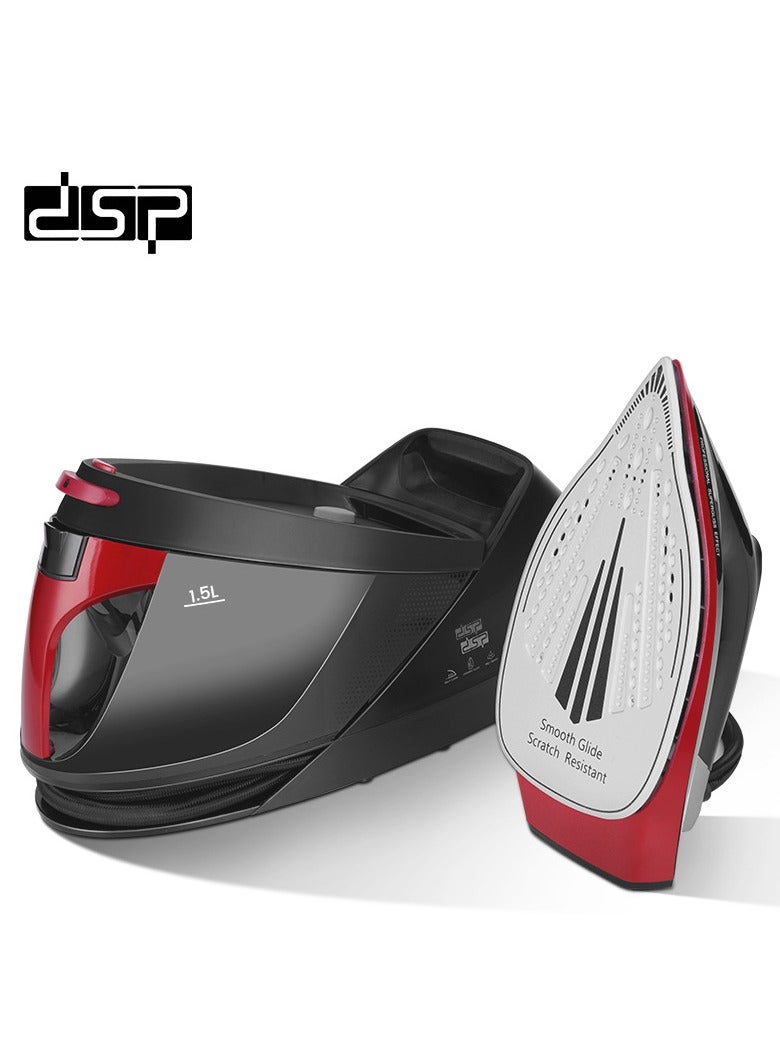 DSP Handheld Steam Iron – 2200W Fast Heating, 45g/min Large Steam Output, 1.5L Removable Water Tank – Home Garment Steamer with Ceramic Soleplate, Dry & Steam Ironing, LED Indicator, Multi-Purpose & Clothes Disinfection - Image 1