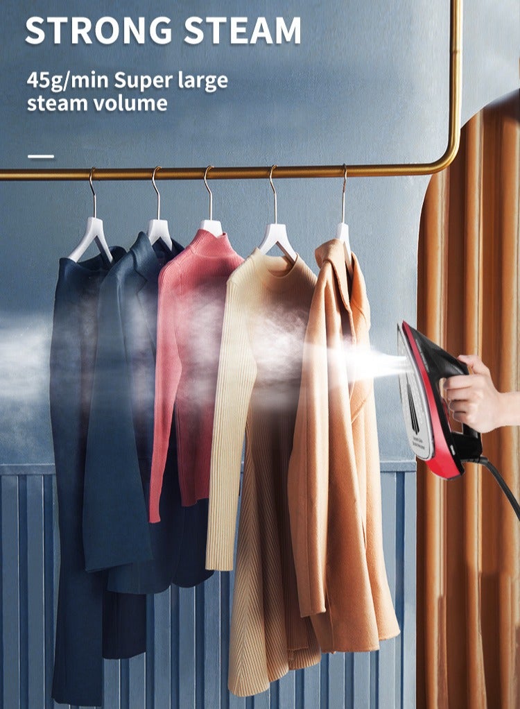 DSP Handheld Steam Iron – 2200W Fast Heating, 45g/min Large Steam Output, 1.5L Removable Water Tank – Home Garment Steamer with Ceramic Soleplate, Dry & Steam Ironing, LED Indicator, Multi-Purpose & Clothes Disinfection - Image 4