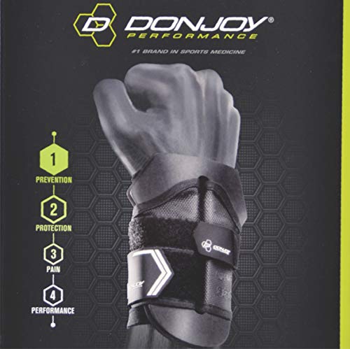 DonJoy Performance Anaform Wrist Wrap Support Brace: Black, Small/Medium - Image 2