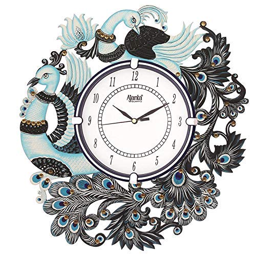 CIRCADIAN Ajanta Wooden Handpainted Desginer Wall Clock for Home | Living Room | Office | Bedroom|Multicolour - Image 1