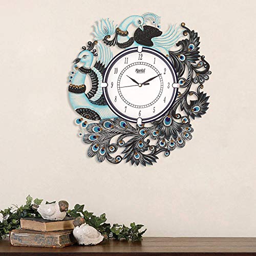 CIRCADIAN Ajanta Wooden Handpainted Desginer Wall Clock for Home | Living Room | Office | Bedroom|Multicolour - Image 3