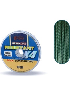 CAPTAIN Resistant Pe 4 Layers Rope Fishing Line 100MT Green 