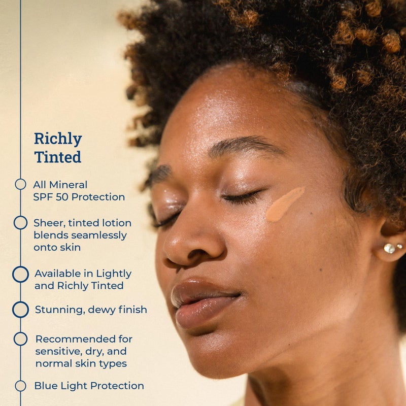 CoTZ Skincare Flawless Complexion Richly Tinted | Facial Mineral Sunscreen | For Medium to Dark Skin Tones | All Skin Types | Broad Spectrum SPF 50 | 2.5oz / 70 g - Image 5