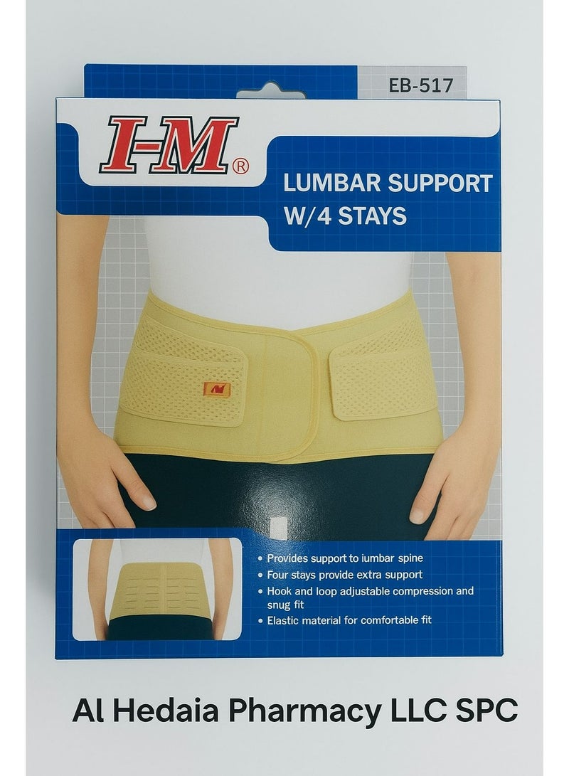 IM I-M Lumbar Support Flesh 4 Stays -Large - Image 1