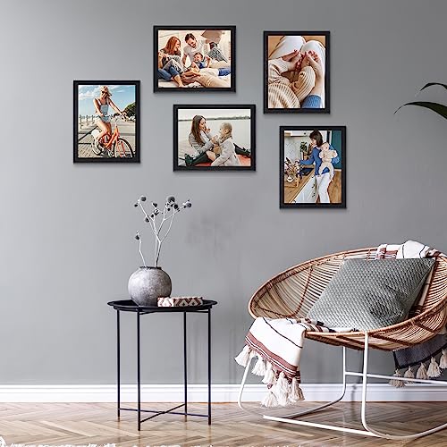 HORLIMER 8x10 Picture Frame Set of 15, Black Picture Frames Display 8 by 10 Photo for Wall or Tabletop - Image 5