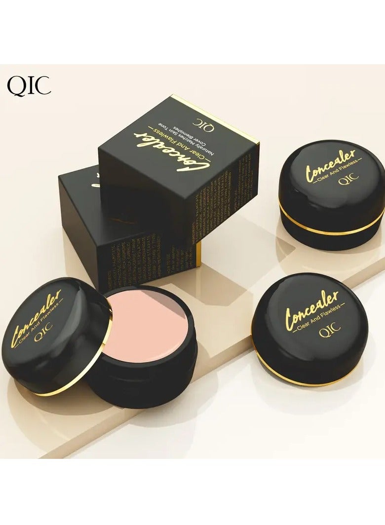 كيو اي سي крем كونسيلر كامل التغطية QIC - صيغة محفوظة من الماء، نIVO مات، מתאי�م لجميع لونات البشرة، يخفي الجرح والبقع الداكنة بفعالية، مستدام للفترة الطويلة، لونات متعددة متاحة، صيغة قائمة على المكونات النباتية（#130） - Image 4