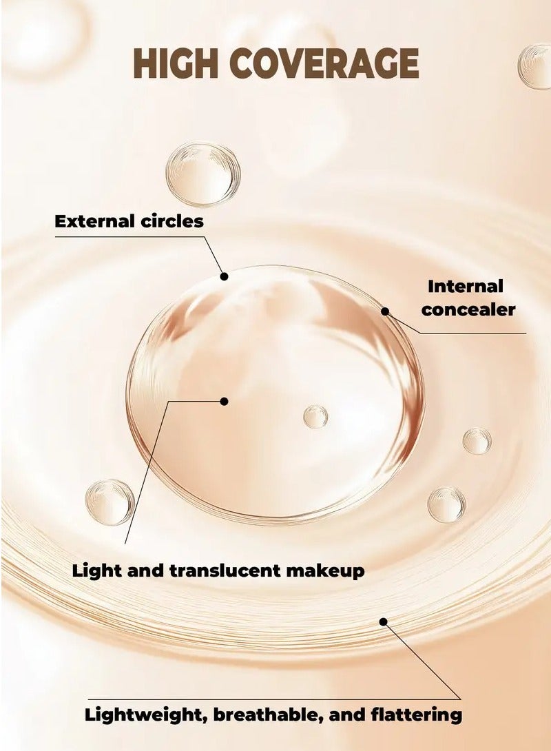 كيو اي سي крем كونسيلر كامل التغطية QIC - صيغة محفوظة من الماء، نIVO مات، מתאי�م لجميع لونات البشرة، يخفي الجرح والبقع الداكنة بفعالية، مستدام للفترة الطويلة، لونات متعددة متاحة، صيغة قائمة على المكونات النباتية（#130） - Image 5