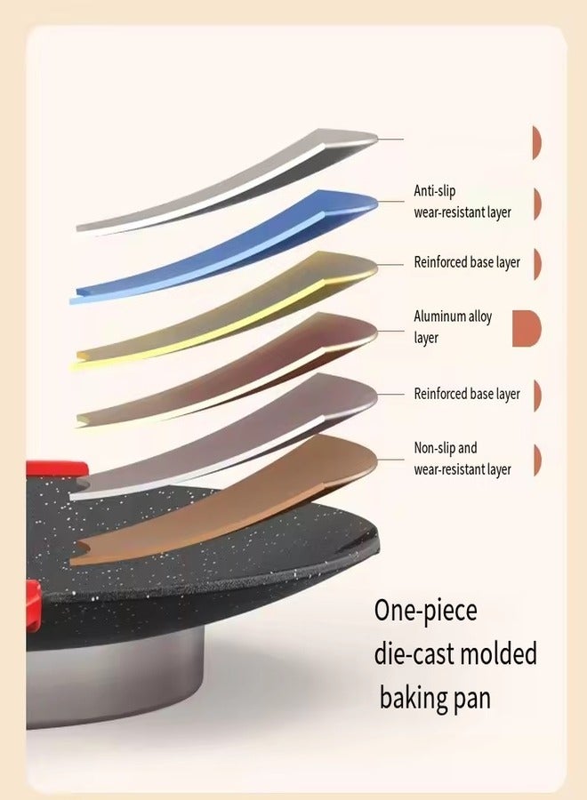 Adak Electric Crepe and Pancake Maker with Precise Temperature Control | Multi-Function Non-Stick Dosa Tawa and Grill Pan, Rigag Maker - Image 3