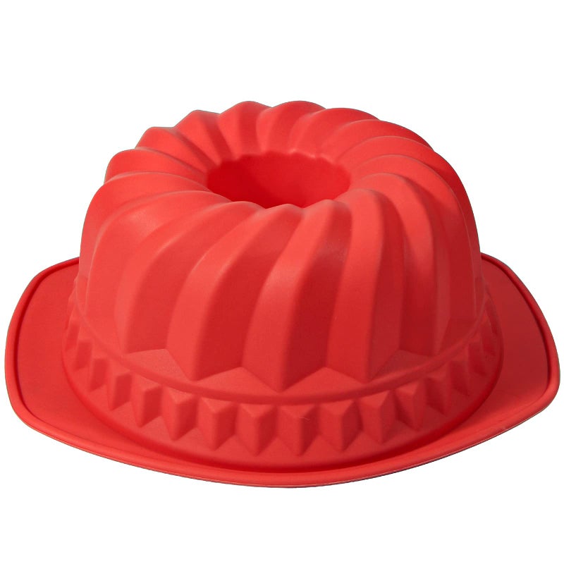 Webake Silicone Fluted Tube Pan Nonstick Kugelhopf Cake 9 inch Silicone Baking Mold  Violet