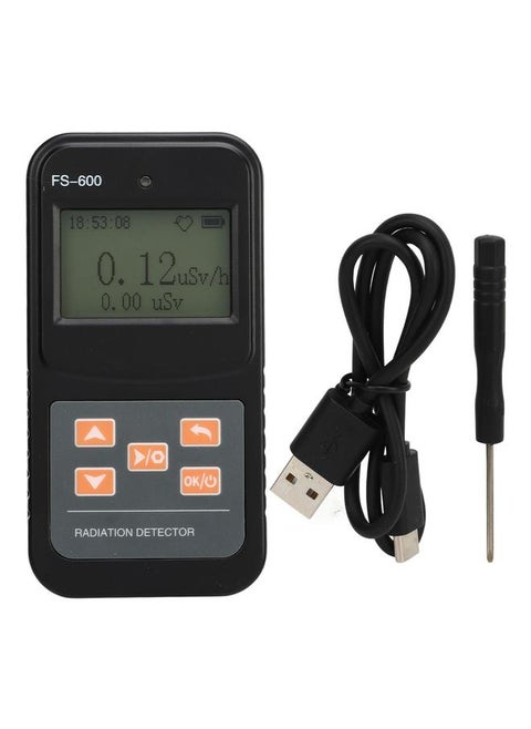 Geiger Counter Nuclear Radiation Detector Handheld Beta Gamma X Ray Radiation Monitor Meter Digital Display High Accuracy Black