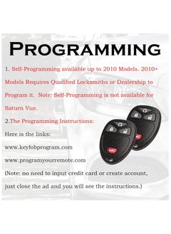 Starwell Keyless Entry Remote Start Control Key Fob Replacement Fits Chevy Silverado Avalanche Equinox Express Traverse GMC Yukon Sierra 1500 2500 3500 HD Acadia 2007 2008 2009 2010 2011 2012 2013 OUC60270  - Image 5