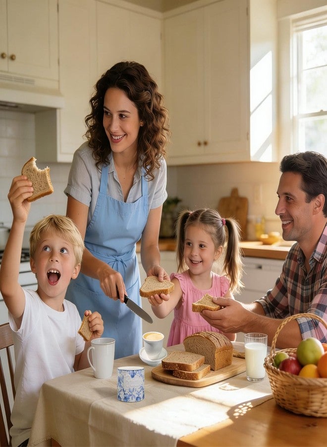 وعاء زبدة PYHIRRY مع غطاء، وعاء زبدة سيراميكي لحفظ الزبدة، حامل زبدة فرنسية، حافظ على الزبدة طرية وسهلة الدهن، ديكور منزلي ومطبخي (أزرق مزهر) - Image 3