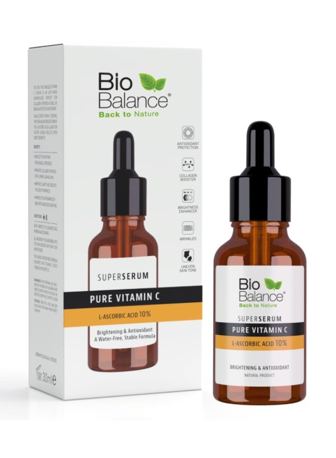بايو بالانس سيروم بيوبالانس فائق فيتامين سي 10%، 30 مل - حمض الأسكوربيك لتفتيح البشرة والعناية بمضادات الأكسدة - Image 1