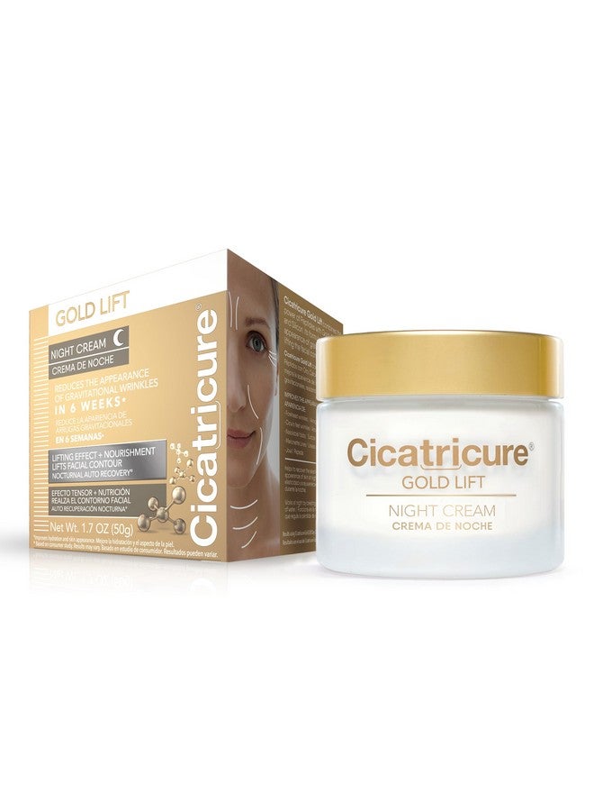Cicatricure Gold Lift Night Cream, Anti Aging Facial Moisturizer, Hydrating Skin Care with Gold, Calcium & Silicon to Lift and Tighten Face Contour Overnight, 1.7 Ounce - Image 1